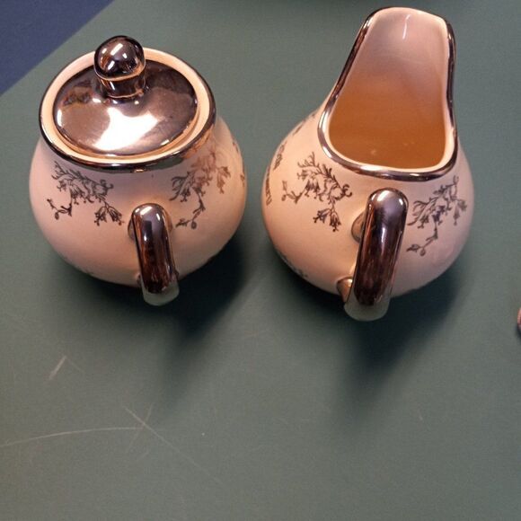 Pearl China Co., Platinum Rose, Porcelain High Lip Cream and Sugar Set - Picture 8 of 9